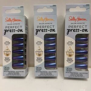 Sally Hansen Salon Effects Perfect Press On Nails Hyp-nautical CO321 Lot Of 3